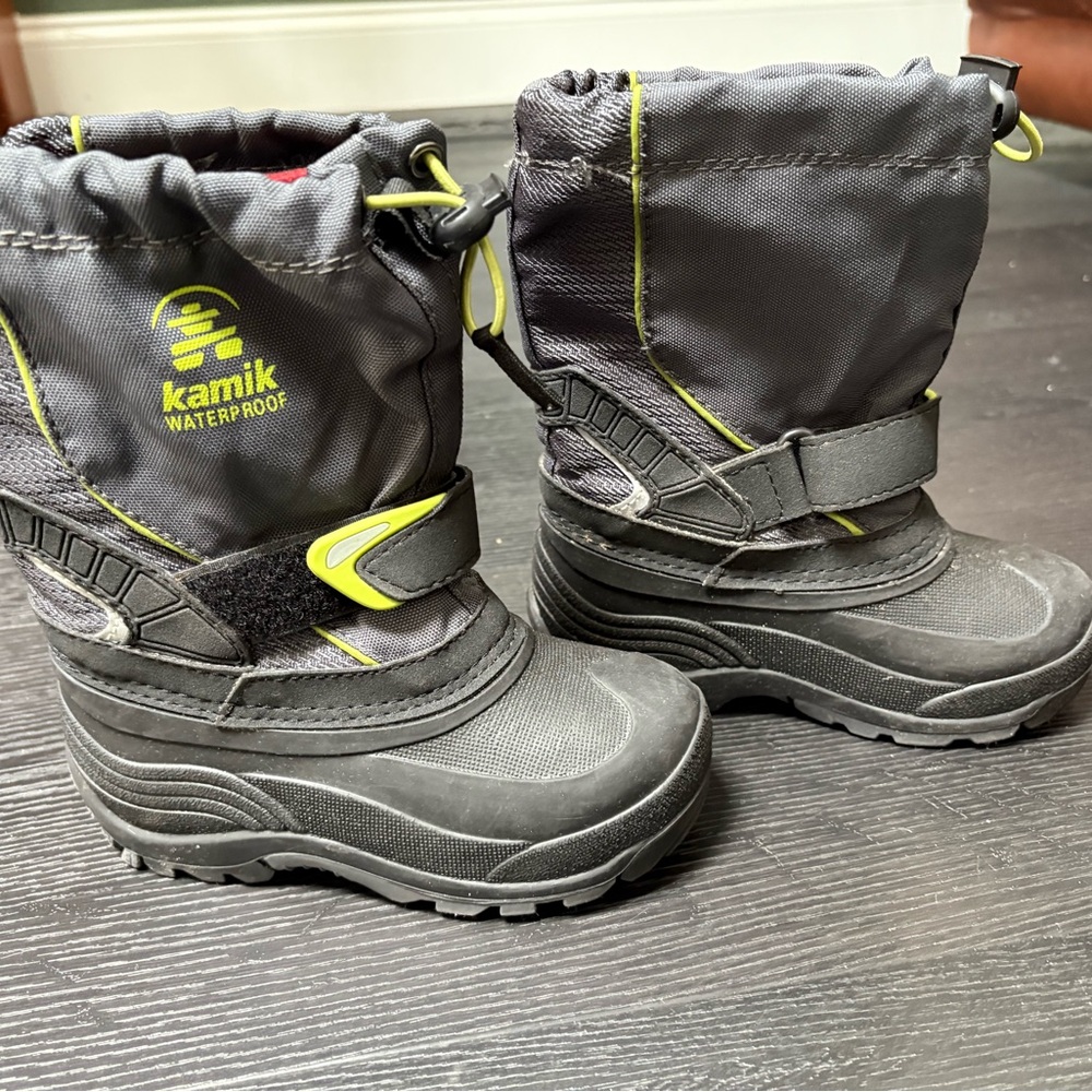 Kamik Waterproof Kids' Winter Boots - Black and Gray